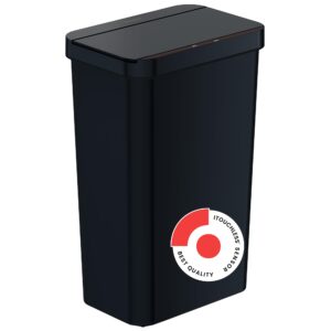 iTouchless Prime 13.2 Gallon Plastic Sensor Trash Can, Slim and Space-Saving, Durable Dent-Proof Construction, Automatic Bin Great for Kitchen, Home, Office, Business, Garage, Black Color