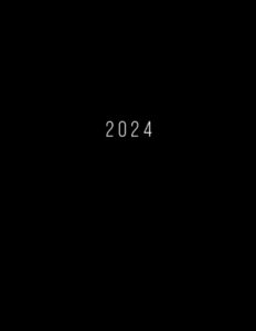 2024: weekly planner with hourly schedule | vertical layout time slots 5 am – 11 pm | week-to-view 8.5x11 dated agenda | appointment scheduling ... week on 2 pages organizer book | simple black