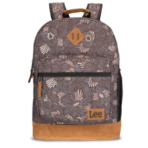 lee authentic jeans company study backpack for class, padded laptop sleeve fits 15.6 inch notebook (sketchy)
