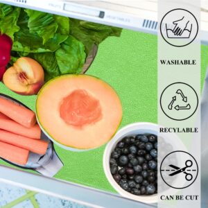 12Pack 12 * 15inches Fridge Liners and Mats Washable; Keep Promotes Air Circulation and Slows Down The Aging of Fruits or Vegetables. Refrigerator Liner Mats Keeps Produce Fresh Longer