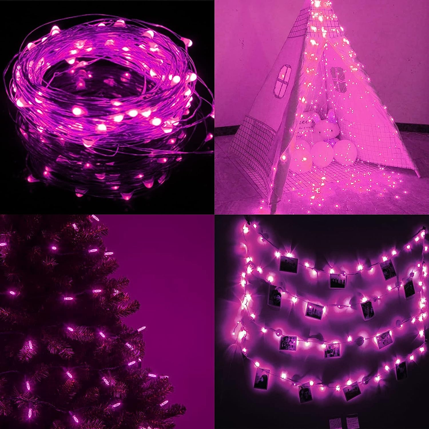 LED Balloons 10 PACKS, 20 Inches Light Up BoboBalloons Helium Style,Glow Bubble Balloons for Christmas Wedding Birthday Valentines Day Halloween Party Supplies Decorations (Pink light)