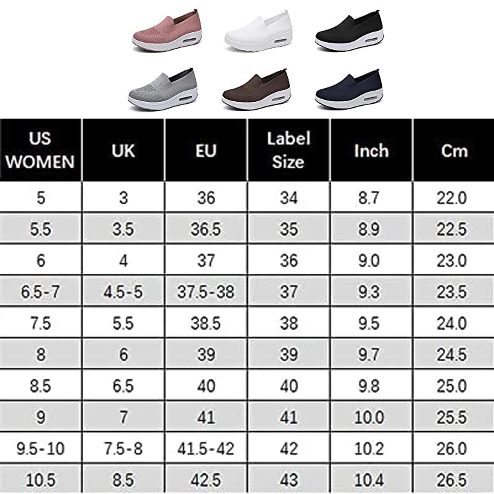 Women's Orthopedic Sneakers - 2023 New Air Cushion Slip on Walking Shoes with Arch Support, Non-Slip Orthopedic Stretch Casual Walking Shoes Sandals, Women's Breathable Mesh Platform Sneakers (Pink, adult, women, numeric_7, numeric, us_footwear_size_syste