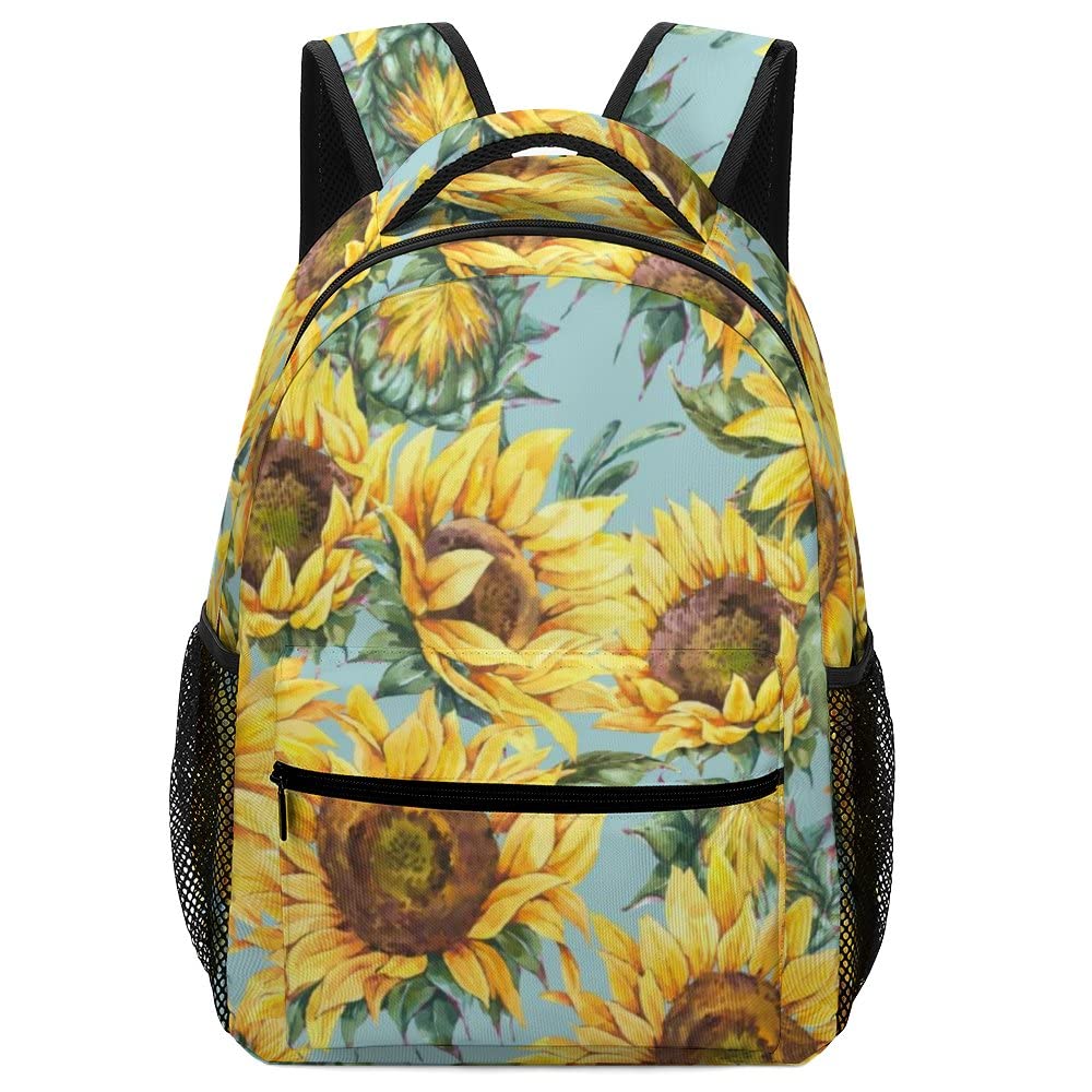 ILEABEC Backpack for Women Men Sunflowers Lightweight Laptop Backpack Sturdy Gym Backpacks Casual Daypack