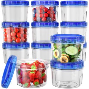 hometall 6 pcs food storage containers with lids airtight(6 containers & 6 lids), plastic leak proof meal prep container with free labels & marker, bpa-free, freezer microwave safe