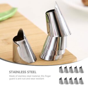 Finger Guards for Cutting 10 Pcs Stainless Steel Finger Guard Thumb Guard Finger Protector Knife Guard Kitchen Tool for Cutting Slicing and Chopping Kitchen Finger Protector