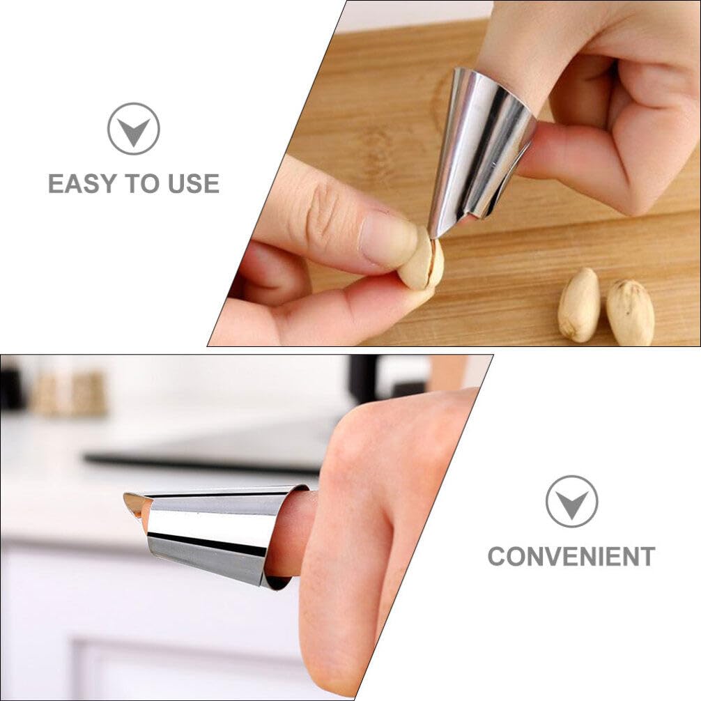 Finger Guards for Cutting 10 Pcs Stainless Steel Finger Guard Thumb Guard Finger Protector Knife Guard Kitchen Tool for Cutting Slicing and Chopping Kitchen Finger Protector