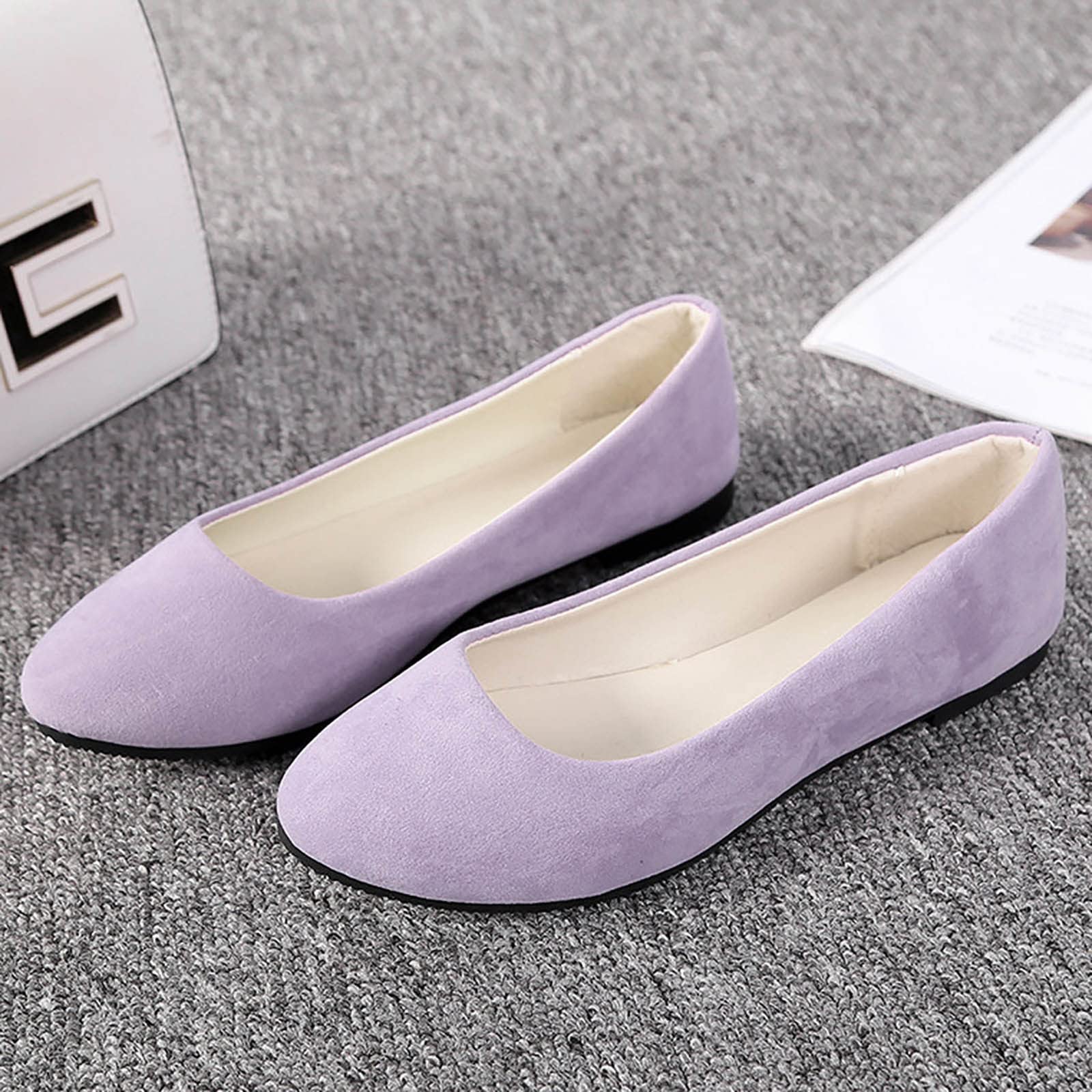 ZHOUXINGB Walking Shoes Women, Shoes for Women Dressy Low Heel Sandals Plus Size Slippers Prom Heels Slides Water Sandals Waterproof Dance Shoes Platform Tennis Shoes Women Purple