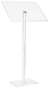 goyappin acrylic podium stand, clear podium,pulpits for churches,transparent presentation lectern,for churches, weddings, classroom, conference ,23.6" l x 15.7" w x 42.3" h