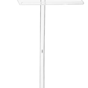 Goyappin Acrylic Podium Stand, Clear Podium,Pulpits for Churches,Transparent Presentation Lectern,for Churches, Weddings, Classroom, Conference ,23.6" L x 15.7" W x 42.3" H