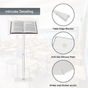 Goyappin Acrylic Podium Stand, Clear Podium,Pulpits for Churches,Transparent Presentation Lectern,for Churches, Weddings, Classroom, Conference ,23.6" L x 15.7" W x 42.3" H