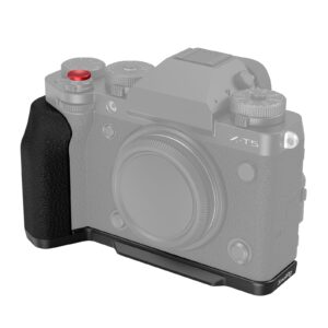 smallrig x-t5 l-shape grip for fujifilm x-t5 camera, built-in quick release plate for arca, 1/4"-20 holes, ergonomic silicone handgrip, shutter button (black) - 4260