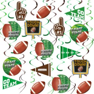 30 pieces football party decorations football hanging swirl for football birthday party football gameday tailgate party supplies