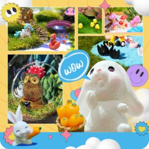 KITTYCALL 240 Pcs Miniature Fairy Garden Accessories, Fairy Garden Kit, Fairy Garden Supplies, Mini Figurines Resin Decor Unicorn Animals House Micro Landscape DIY Ornaments Terrarium Decorations