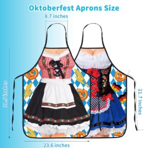 Heartome 4 PCS Oktoberfest Costumes, Oktoberfest Women Aprons, Oktoberfest Party Supplies Female German Oktoberfest Dress Novelty Women Outfit Bavarian Fraulein Oktoberfest Party Costume Apron Set