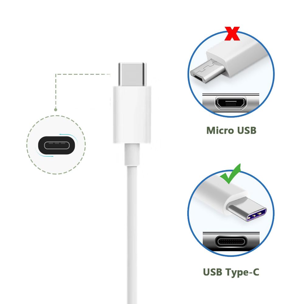 10ft USB C Cable - USB C Charger Cable - USB Type C Cable - for iPad Pro 12.9/11 2018 Galaxy Ultra S20+S10 S9 S8 Note 10 8 Tab S4 MacBook Air Google Pixel 3a XL Long Type C Charger Cord Fast Charging