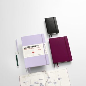 LEUCHTTURM1917 - Week Planner 2024 with extra booklet, Pocket (A6) Hardcover, Black (Jan 1 - Dec 31, 2024)