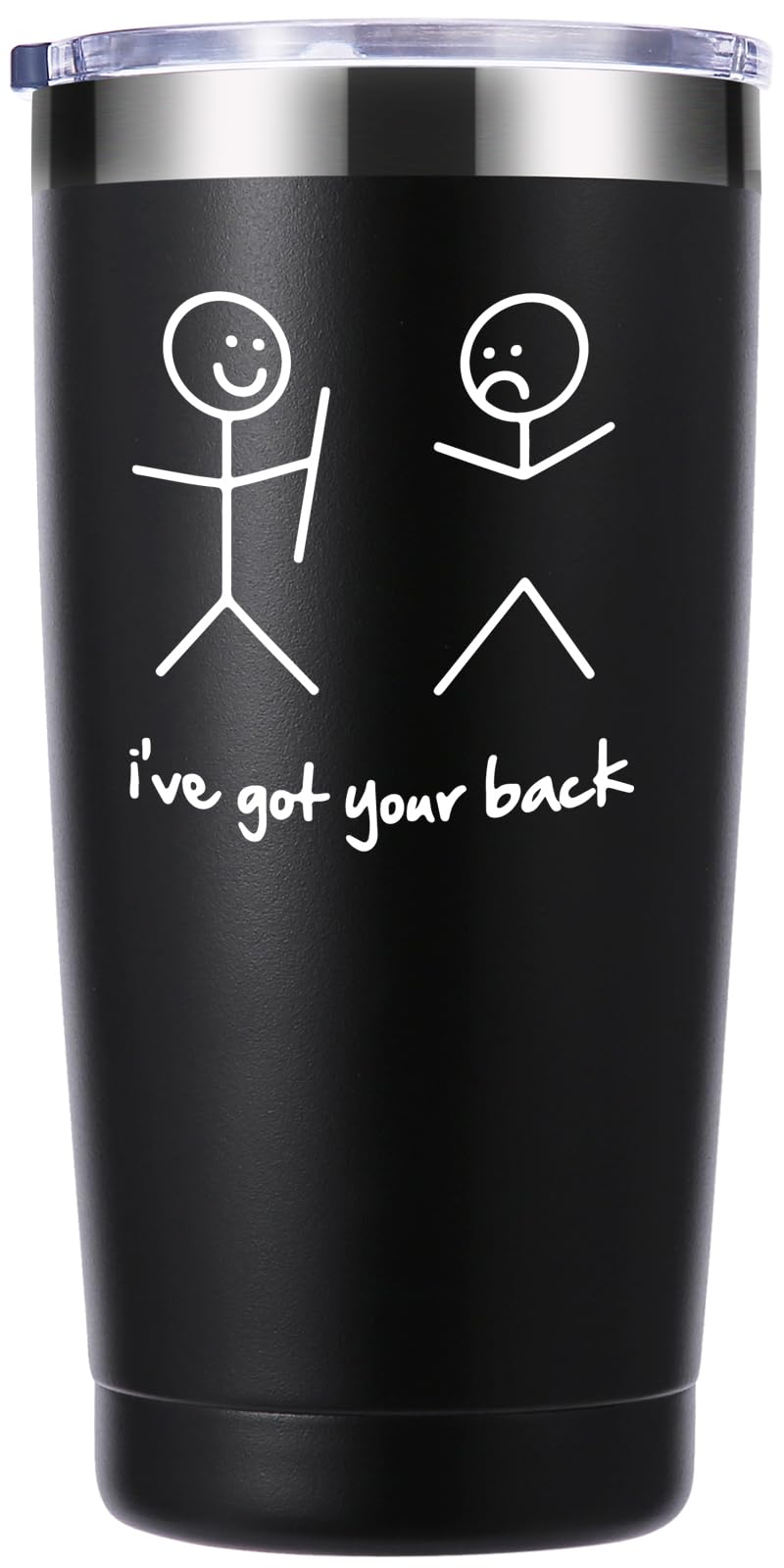 momocici I've Got Your Back 20 OZ Travel Mug Tumbler.Funny Novelty Joke Gag Friendship Sarcastic Men Gifts.Birthday,Christmas Gifts for Men Husband Friend Brother Boss Coworker(Black)