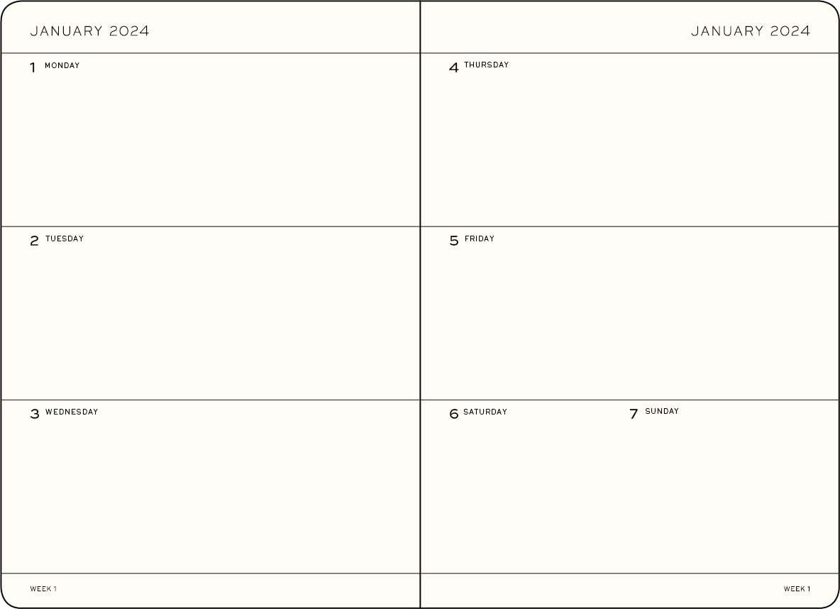 LEUCHTTURM1917 - Weekly Planner 2024 with extra booklet, Pocket (A6) Softcover, Rising Sun (Jan 1 - Dec 31, 2024)