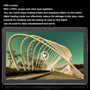 10.1 Inch Tablet Android 10 Tablet, 4G Calling Tablet, 6GB RAM 128GB ROM, Octa Core CPU, FHD Touchscreen, 8MP+16MP Camera, 2.4G/5G WiFi, BT5.0, Stereo Speaker, Long Battery Life (Black)