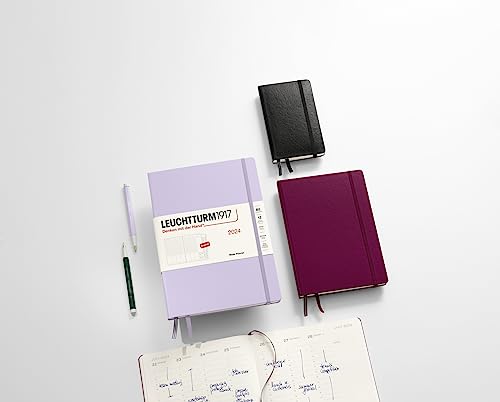 LEUCHTTURM1917 - Weekly Planner & Notebook 2024 with extra booklet, Hardcover, Medium (A5), Lilac (Jan 1 - Dec 31, 2024)