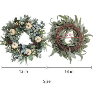 Fall Decorations for Home Fall Wreaths Decor for Front Door Sunflower Pumpkin Maple Leaves Pine Cones Berry Orange Harvest Door Wreaths Autumn Thanksgiving Outdoor Decorations Garland Swag Halloween
