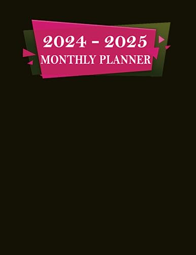 2024-2025 Monthly Planner: Two Year Schedule Organizer (January 2024 through December 2025) / A4 size, elegant black cover