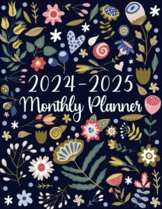 2024-2025 monthly planner: two year schedule organizer from january 2024 to december 2025 with floral cover