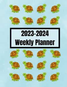 2023-2024 weekly planner: sulcata tortoise calendar & weekly planning & notes. july 2023 - december 2024.
