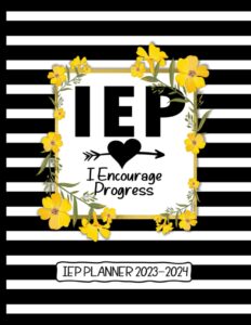 iep planner 2023-2024: organizer for special education teacher (simple yellow floral design)