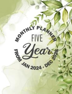 2024-2028 five year monthly planner: 5 year calendar from january 2024 to december 2028 schedule organizer with federal holidays