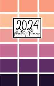 2024 monthly planner: small size 5x8 inches | one year calendar schedule organizer (12 months from january to december) with holidays