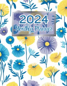 2024 planner: january through december with federal holidays and inspirational quotes | monthly agenda organizer and calendar for setting goals, to-do ... log, contacts and notes | cute floral design