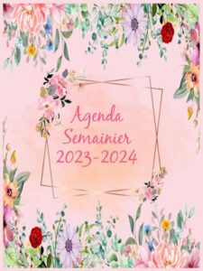 agenda semainier 2023 2024: grand agenda organiseur a4, semainier planificateur 18 mois pour usage personnel et professionnel, planner français, ... 2023 à décembre 2024. (french edition)
