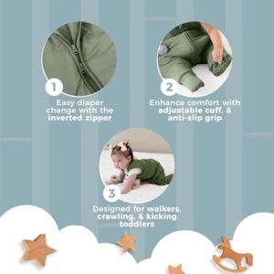 Nyte Nyte Baby - 0.5-TOG Green, 6 to 12 Months Sleeveless Sleep Sack, Imported Baby & Toddler Sleeping Sack, Breathable Sleep Sack, Adjustable Feet Cuffs & Anti-Slip Grip