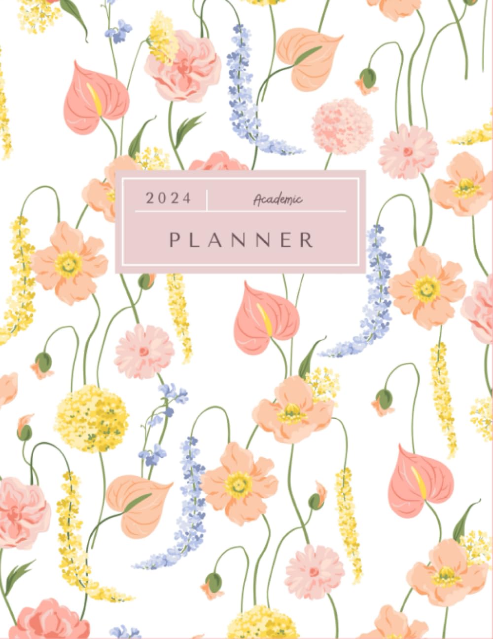 2024-2025 Monthly Planner: Two Year , Academic Planner, Student Planner, Weekly and Monthly Planner For Middle Elementary, High School and College ... pages, Class Schedule, Monthly Calendar