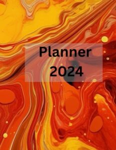 planner 2024 orange and yellow