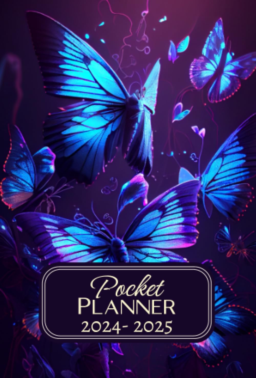 Pocket Planner 2024-2025 for Purse: 2 Year Monthly Organizer | Butterflies Cover