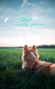 2024 monthly planner: small 1 year calendar schedule organizer start january 2024 to december 2024 with holidays|includes place for contacts, notes, important dates, and passwords