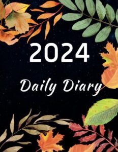 2024 daily planner one page per day: 12 month organizer, calendar 12 months, jan to dec 2024, 8.5" x 11", 374 pages