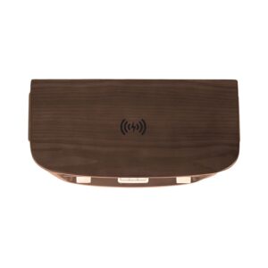 Fuse Vint Vintage Retro Radio | Wireless Charging Pad | AM/FM Radio Speaker with Bluetooth & AUX Input | Mid Century Modern Style | Real Handcrafted Ashtree Wood Exterior