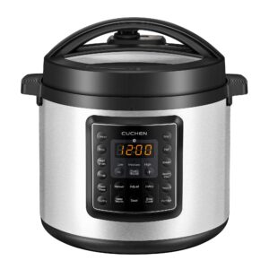 cuchen 7-in-1 multi pressure cooker 6 quart | rice cooker | steamer | sauté pan | yogurt maker | slow cooker | warmer & sterilizer | one-touch cooking | stainless steel
