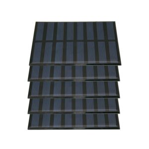 5pcs mini solar panels for solar power, 4v 200ma mini solar panel kit diy electric toy photovoltaic cells solar epoxy cell charger 4.33"*3.15"(110mm*80mm)