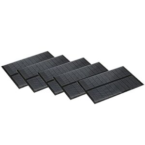 5pcs mini solar panels for solar power, 5.5v 120ma mini solar panel kit diy electric toy photovoltaic cells solar epoxy cell charger 3.33"*2.19"(84.5mm*55.5mm)