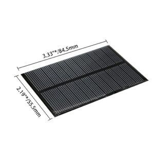 5Pcs Mini Solar Panels for Solar Power, 5.5V 120mA Mini Solar Panel Kit DIY Electric Toy Photovoltaic Cells Solar Epoxy Cell Charger 3.33"*2.19"(84.5mm*55.5mm)