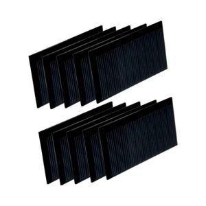10pcs mini solar panels for solar power, 5v 60ma mini solar panel kit diy electric toy photovoltaic cells solar epoxy cell charger 2.65"*1.37"(67.2mm*34.7mm)
