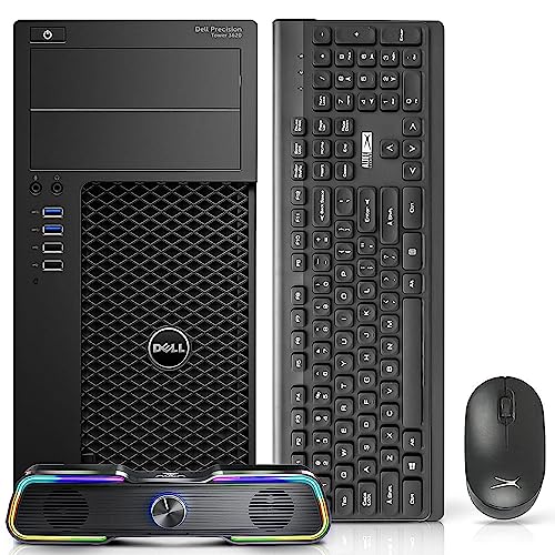 Dell Tower Computers Precision 3620 Desktop PC,Intel i7-6700,32GB DDR4 512GB NVMe SSD+2TB HDD + RGB Speaker Windows 10 Pro