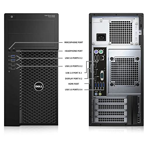 Dell Tower Computers Precision 3620 Desktop PC,Intel i7-6700,32GB DDR4 512GB NVMe SSD+2TB HDD + RGB Speaker Windows 10 Pro