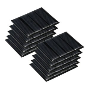 10pcs mini solar panels for solar power, 12v 70ma mini solar panel kit diy electric toy photovoltaic cells solar epoxy cell charger 4.33"*2.17"(110mm*55mm)
