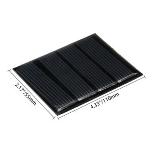 10Pcs Mini Solar Panels for Solar Power, 12V 70mA Mini Solar Panel Kit DIY Electric Toy Photovoltaic Cells Solar Epoxy Cell Charger 4.33"*2.17"(110mm*55mm)