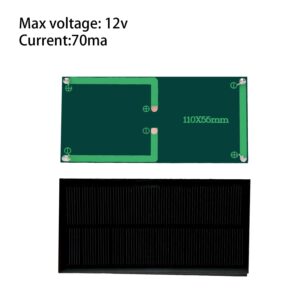 10Pcs Mini Solar Panels for Solar Power, 12V 70mA Mini Solar Panel Kit DIY Electric Toy Photovoltaic Cells Solar Epoxy Cell Charger 4.33"*2.17"(110mm*55mm)